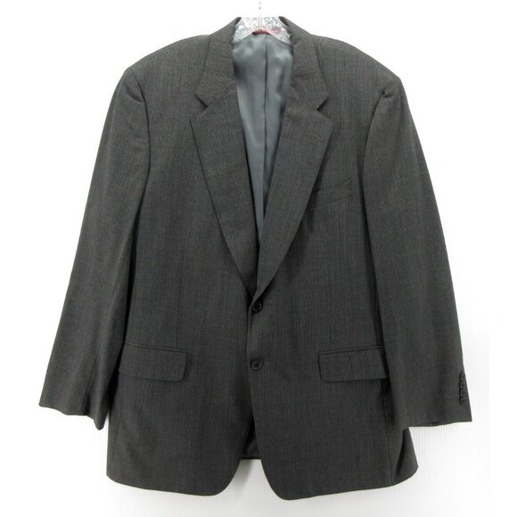 Samuelsohn Sport Coat 46 Long Blazer Houndstooth Wool Super 100 VINTAGE - Picture 1 of 14